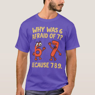 Lustiger STEM-Mathematik-Witz Warum hatte 6 Angst T-Shirt