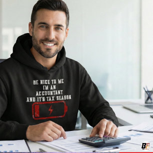 Lustiger Steuerberater Steuerzeit Niedrige Batteri Hoodie