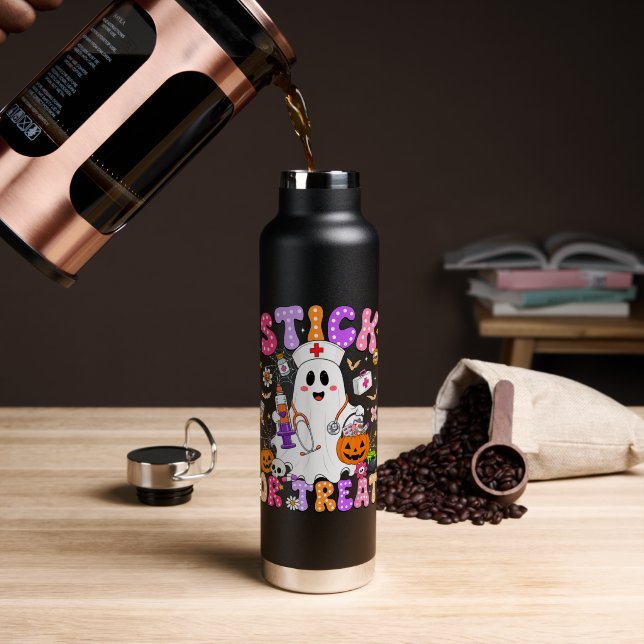 Lustiger Stock oder süße Behandlung niedliche Kran Trinkflasche (Kaffee (gedreht))