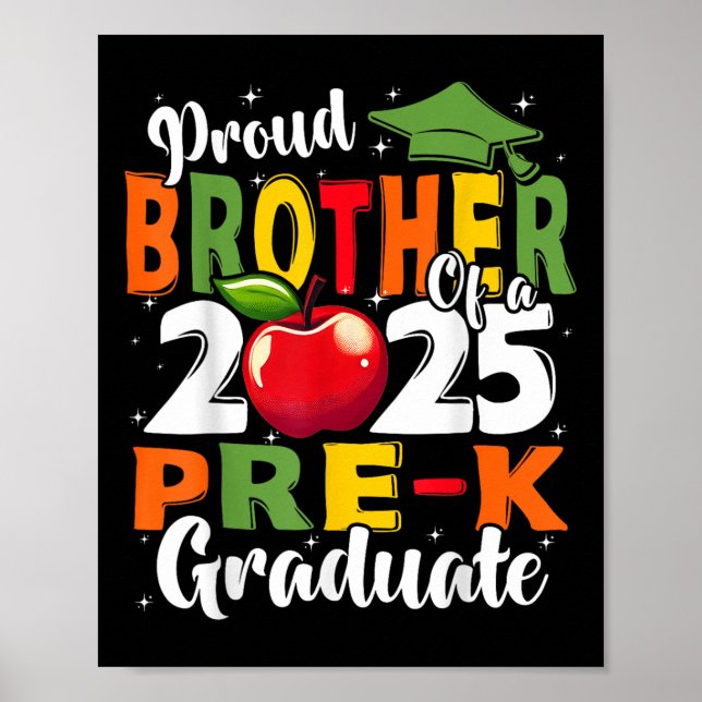 Lustiger stolzer Bruder eines Absolventen der Vors Poster (Vorne)