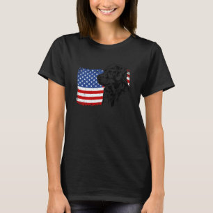 Lustiger stolzer Golden Retriever amerikanische US T-Shirt