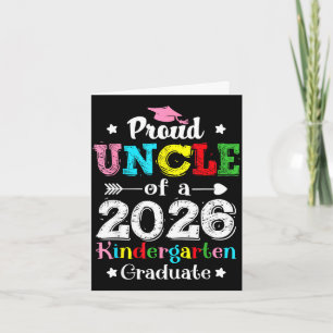 Lustiger stolzer Onkel eines Kindergartenabsolvent Karte