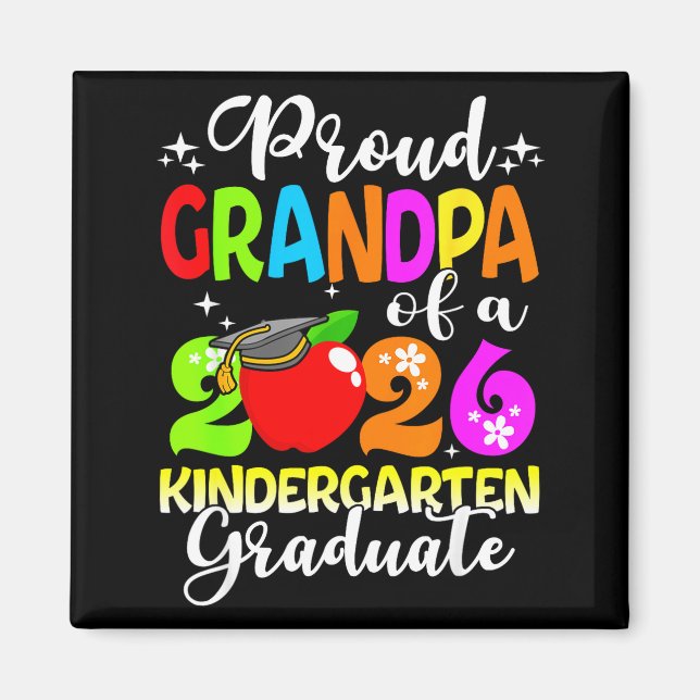 Lustiger stolzer Opa eines Kindergartenjahrgangs 2 Magnet (Vorne)