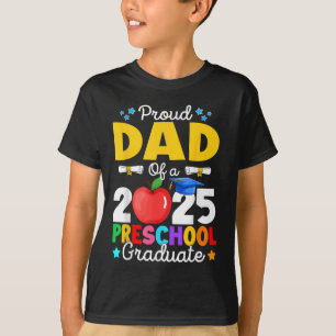 Lustiger stolzer Vater eines 2025 Vorschulabsolven T-Shirt