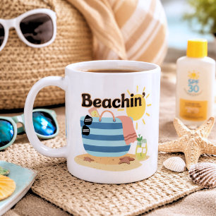 Lustiger Strand Kaffeetasse