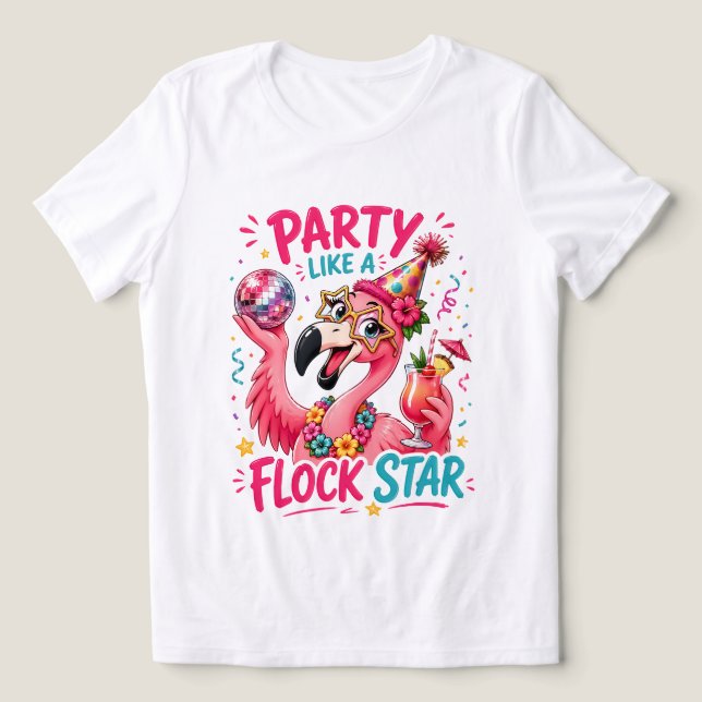 Lustiger Strand rosa Flamingo Strand  Tri-Blend Shirt (Design Vorderseite)