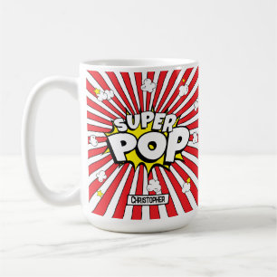 Lustiger SUPER POP!-Papa-Becher mit 'witzigem' Wor Kaffeetasse