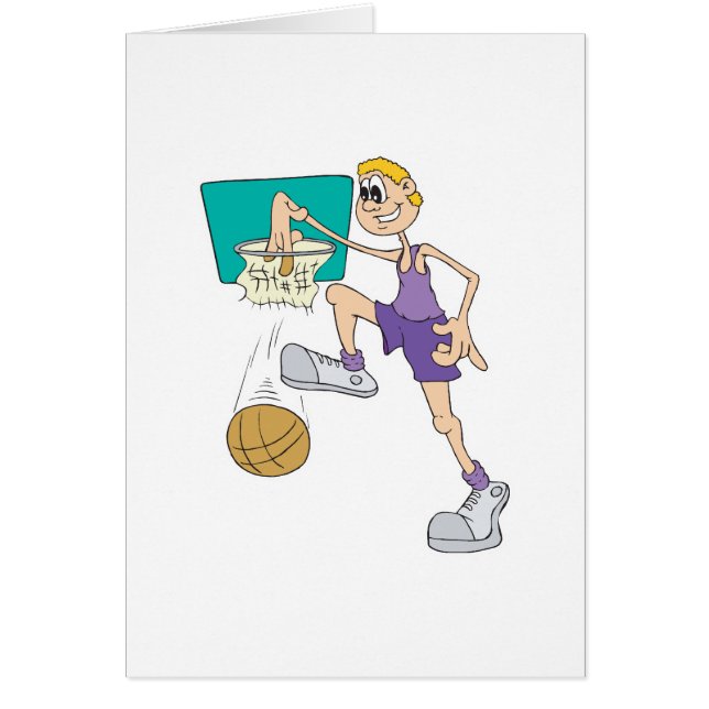 lustiger supergroßer Basketballspieler, der Dump m (Vorne)