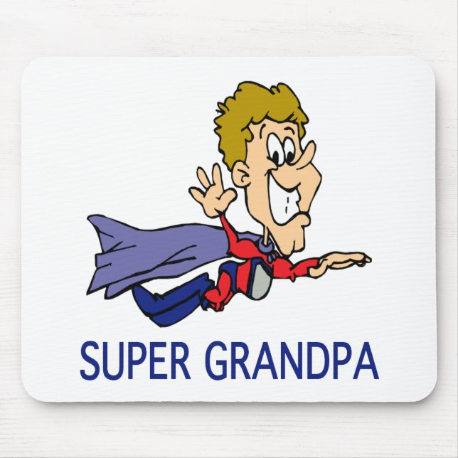 Lustiger Supergroßvater Mousepad (Vorne)