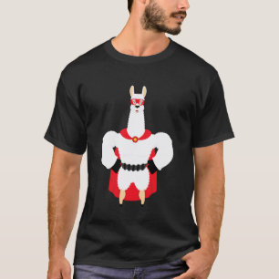 Lustiger Superhelden-Llama mit Kapuze für Jungen u T-Shirt