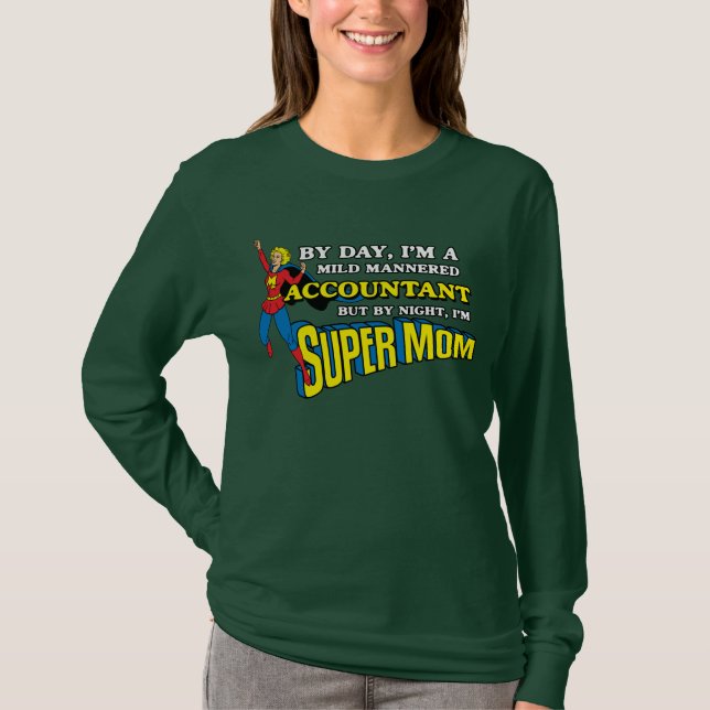 Lustiger SuperMama-Buchhalter-T - Shirt (Vorderseite)