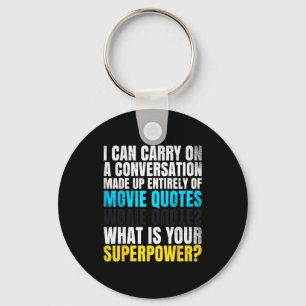 Lustiger Superwer. Gespräch über Filmzitate. Und  Schlüsselanhänger