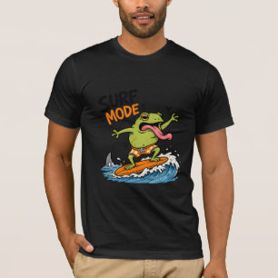 Lustiger Surf-Modus-Frosch Lustiger Frosch Sommer T-Shirt