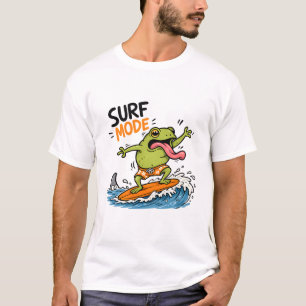 Lustiger Surf-Modus-Frosch Lustiger Frosch Sommer T-Shirt