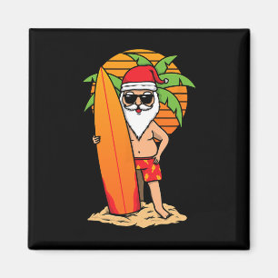 Lustiger Surfen Santa Weihnachten im Juli Frauen M Magnet