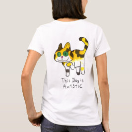 Lustiger süßer autistischer Hunde-Comic T-Shirt