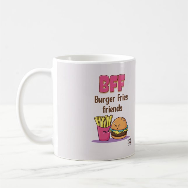 Lustiger süßer BFF-Becher Kaffeetasse (Links)