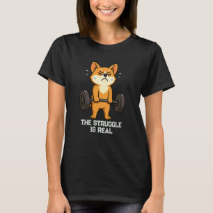Lustiger Süßer Corgi Workout Fitnessstudio Fitness T-Shirt