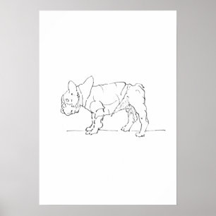 Lustiger Süßer Französische Bulldogge, Hunde Humor Poster