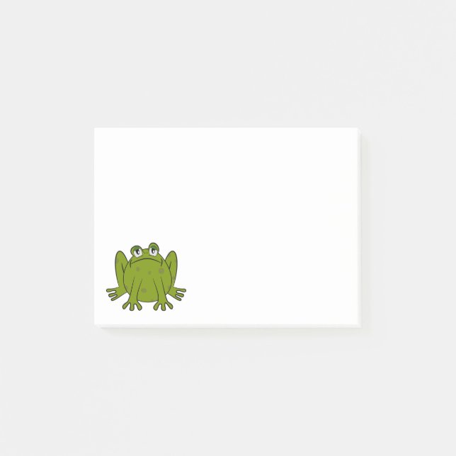 Lustiger süßer Frosch Post-it Klebezettel (Vorderseite)