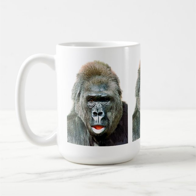 LUSTIGER SÜßER GORILLA KAFFEETASSE (Links)