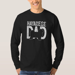 Lustiger süßer Havanese-Hund Papa Welpenliebhaber T-Shirt