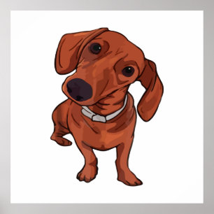 Lustiger süßer Hund, Hundeliebhaber, Hundebesitzer Poster