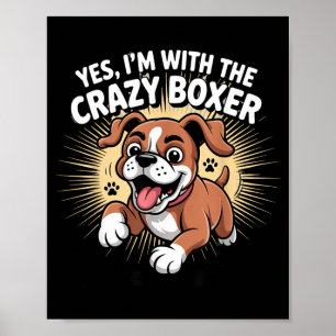 Lustiger süßer Hund Rasse Welpe mit dem Verrückten Poster