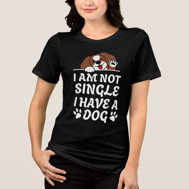 Lustiger süßer Hund Tri-Blend Shirt (Vorderseite)