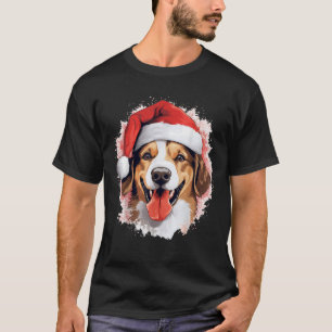 Lustiger süßer Hundeliebhaber, der Weihnachten mit T-Shirt