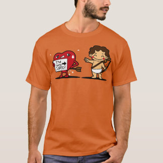 Lustiger Süßer Kawaii Cupid Herz Valentinstag Bezi T-Shirt