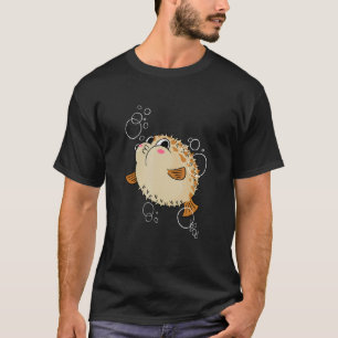 Lustiger süßer Kugelfisch macht Blasen T-Shirt