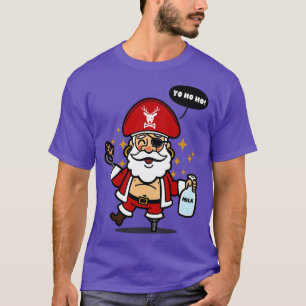 Lustiger süßer Pirat Weihnachten Santa Claus Gesch T-Shirt