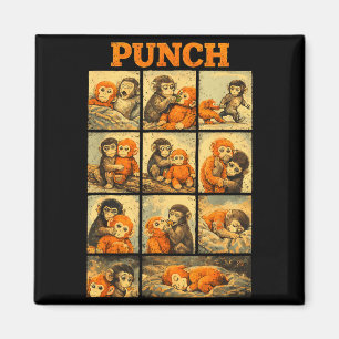 Lustiger süßer Punch-Affe Makaken-Meme japanisch Magnet