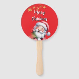 Lustiger süßer Weihnachtsmann & Typografie Fächer