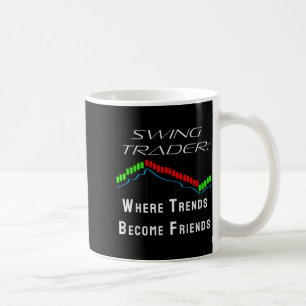 Lustiger Swing Trader Handel mit Aktienmarkt Kaffeetasse