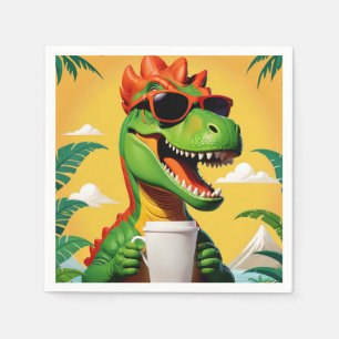Lustiger T-Rex-Dinosaur Serviette