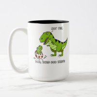 Lustiger T-Rex Dinosaurier-Vater tut Gott