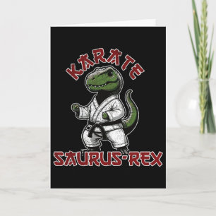 Lustiger T-Rex Karate Dino Martial Arts Kinder  Karte