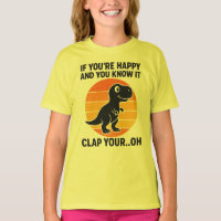 Lustiger T-Rex-Klapper-mit-deinen-Oh-retro-Dinosau