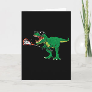 Lustiger T Rex Lacrosse Dinosaur Lax Jungen Lacros Karte