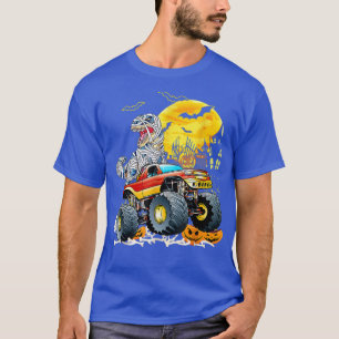 Lustiger T Rex Saurus fährt Monstertruck Frohes Ha T-Shirt