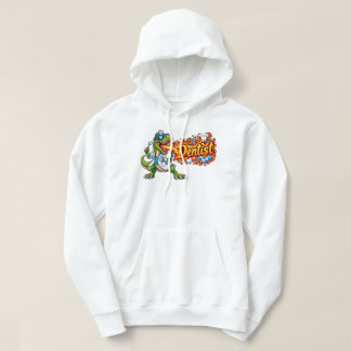 Lustiger T-Rex-Zahnarzt atmet Feuer | Zahnarzt-Ge Hoodie