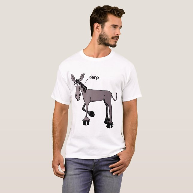 Lustiger T - Shirt Derp Esels (Vorne ganz)