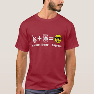 Lustiger T - ShirtLacrosse + Bier = Glück T-Shirt
