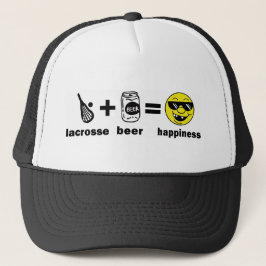 Lustiger T - ShirtLacrosse + Bier = Glück Truckerkappe
