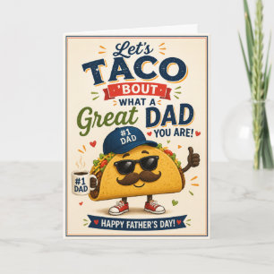 Lustiger Taco ‘Bout ein großartiger Vater Vatertag Karte