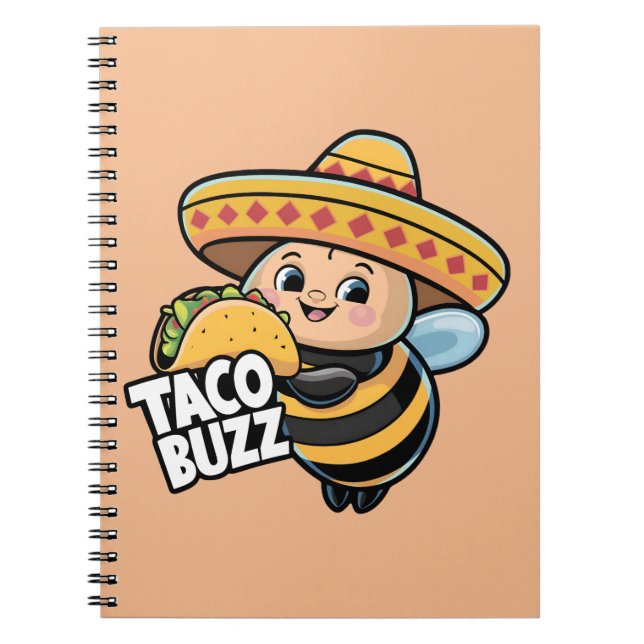 Lustiger Taco Buzz Hummel Notizblock (Vorderseite)