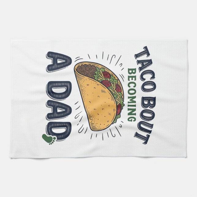 Lustiger Taco darüber, dass man Vater wird Schwang Geschirrtuch (Horizontal)