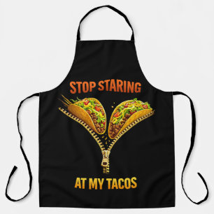 Lustiger Taco-Fan Hör Auf Zu Starren Schürze